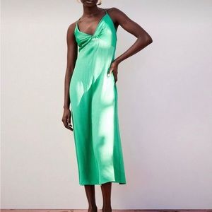 Zara knotted slip dress